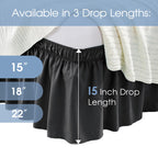 Freshculture Queen Bed Skirt, Elastic Wrap Around Bed Skirt Queen Size, Bed Skirts For Adjustable Bed, Easy Fit With 15-Inch Tai
