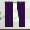 Nicetown 100% Blackout Curtains With Black Liner Backing, Thermal Insulated Curtains For Living Room, Noise Reducing Drapes, Roy