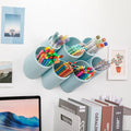 Yesesion Large Pencil Holder For Office, Adhesive Wall-Mounted Pen Cup Set With 7 Compartments, Round Marker Organizer For Schoo