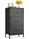 Aodk Dresser For Bedroom Nightstand Small Dresser Chest Of Drawers End Table For Living Room, Closet Dresser With 3 Storage Drawers Organizer Clothes, Dark Grey