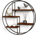 Desire Shop Wall Shelf, Heart Shaped Floating Shelves Wooden Modern Retro Bookshelf for Home Living Room Bedroom Display Rack (B