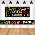 Watinc 2Pcs Welcome Back To School Backdrop Banner, Extra Large First Day Of School Photography Background For Back To School Pa