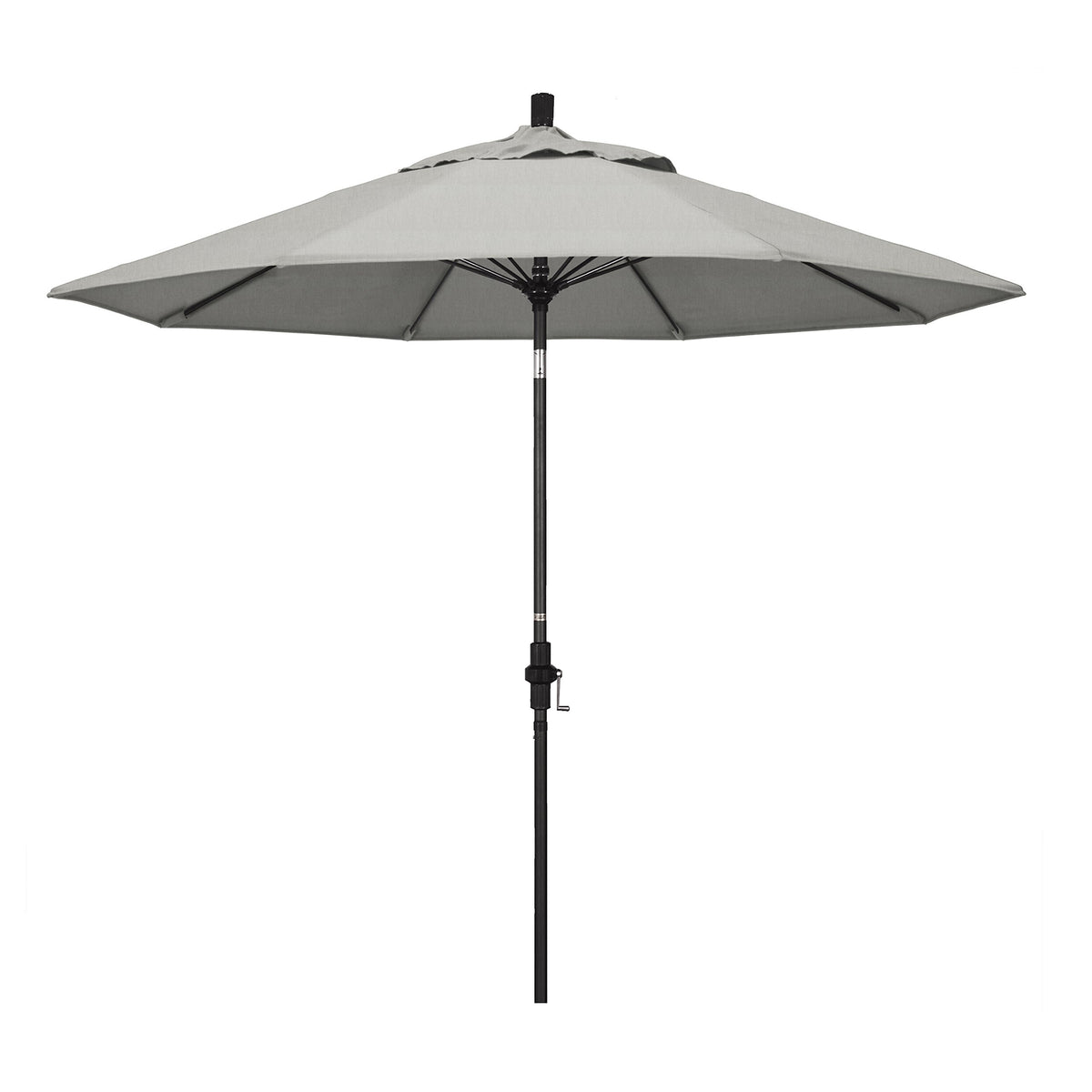 California Umbrella Gscuf908705-5402 9' Round Aluminum Pole Fiberglass Rib Market Patio Umbrella, 9-Foot, Granite
