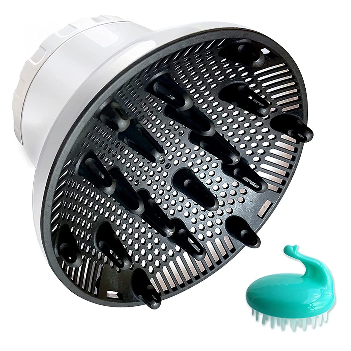 Universal Hair Diffuser, Hair Dryer Diffuser Attachment For Curly And Natural Wavy Hair, Professional Blow Dryer Diffuser, Adjus