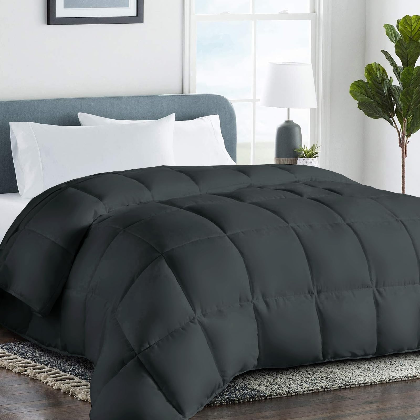 Cohome 2100 Series Oversized King Down Alternative Comforter Quilted Duvet Insert With Corner Tabs - All Season Reversible Warm