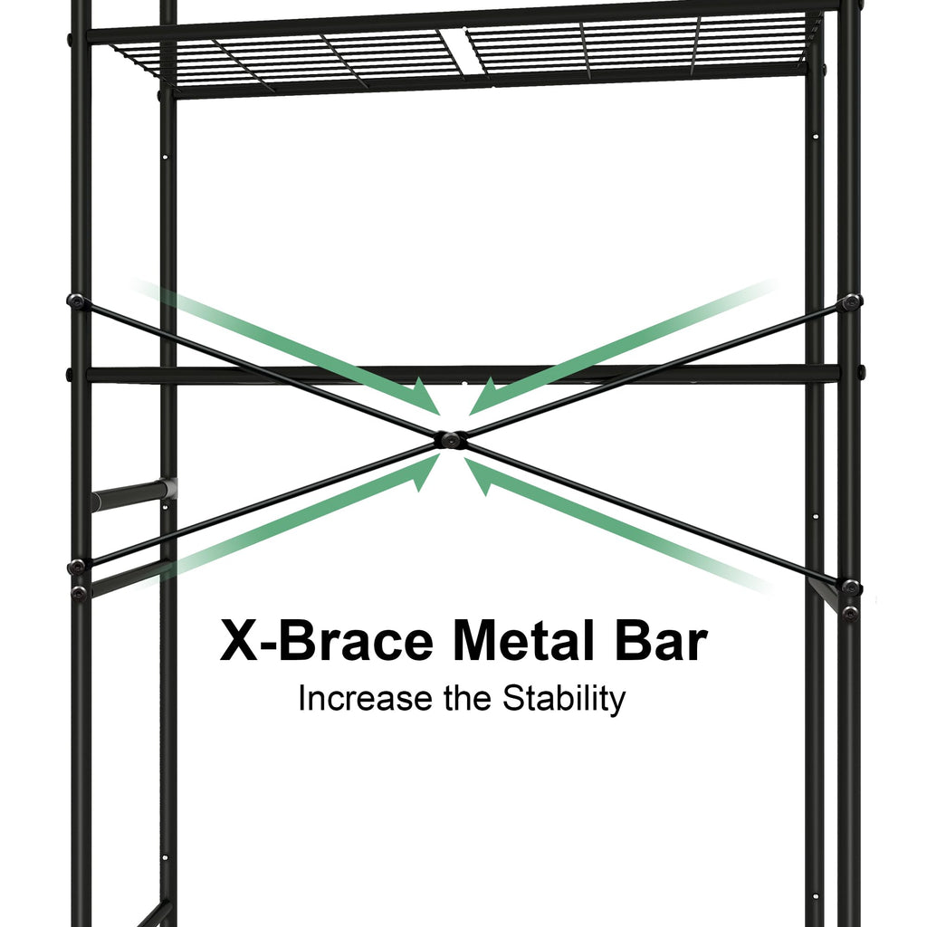 Mallboo Over The Toilet Storage Rack,Metal 3-Tier Over Toilet Organizer Shelf,Freestanding Above Toilet Shelf For Bathroom, Laundry(Black)
