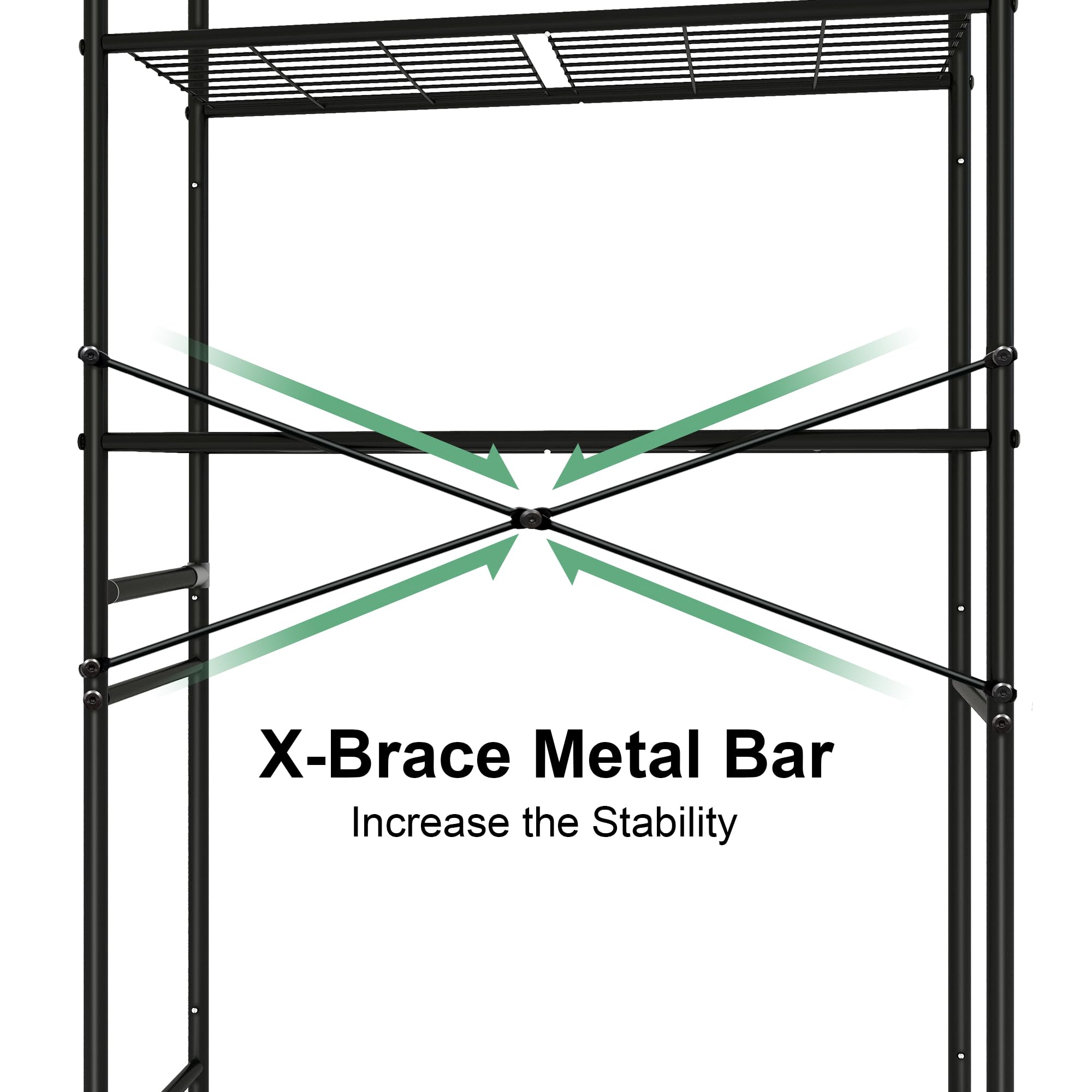 Mallboo Over The Toilet Storage Rack,Metal 3-Tier Over Toilet Organizer Shelf,Freestanding Above Toilet Shelf For Bathroom, Laundry(Black)