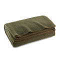Olive Drab Green Warm Fire Retardant Blanket, 66' X 90' (80% Wool)-Us Military Style