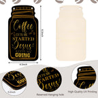 Jetec 3 Pcs Coffee Bar Decor Sign Mason Jar Wall Hanging Plaque Farmhouse Kitchen Decor Wooden Coffee Decor Sign For Kitchen Hom