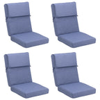 Aoodor Patio High Back Chair Cushion Olefin Fabric Slipcover Sponge Foam 46 X 21 X 4 Inch, Set Of 4 (Only Cushions)