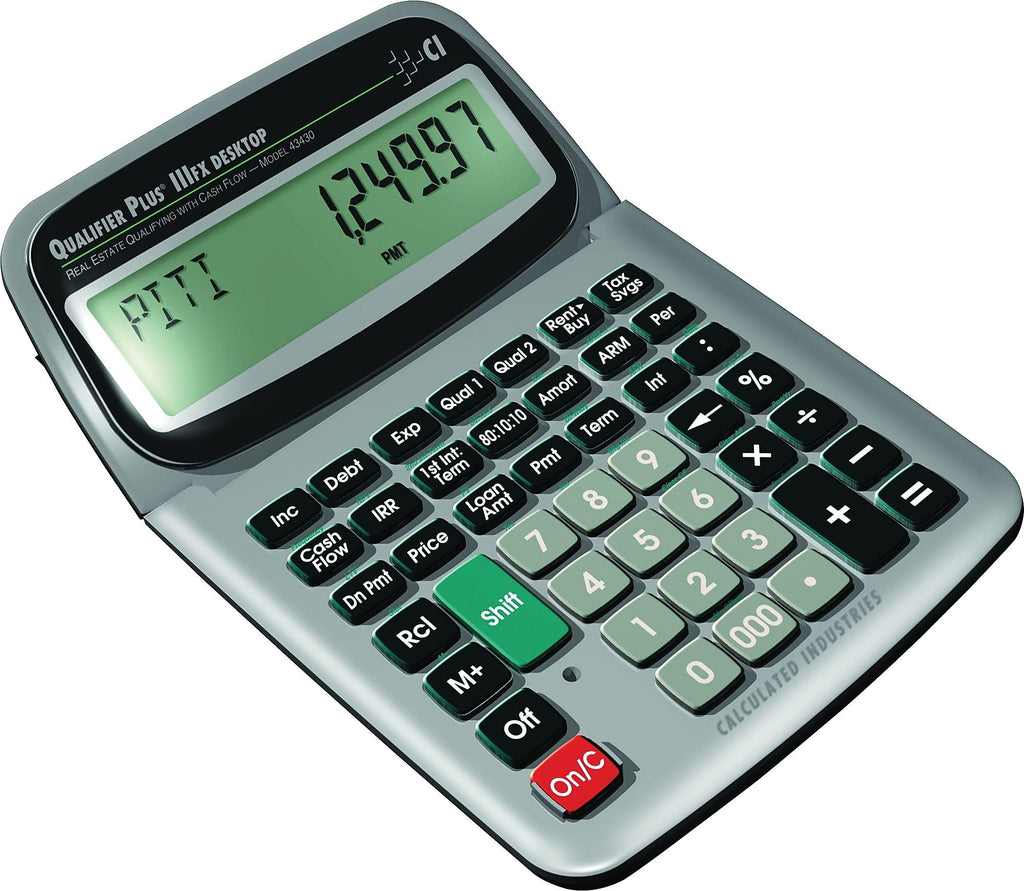 Calculated Industries 43430 Qualifier Plus Iiifx Desktop Pro Real Estate Mortgage Finance Calculator | Clearly-Labeled Keys | Bu
