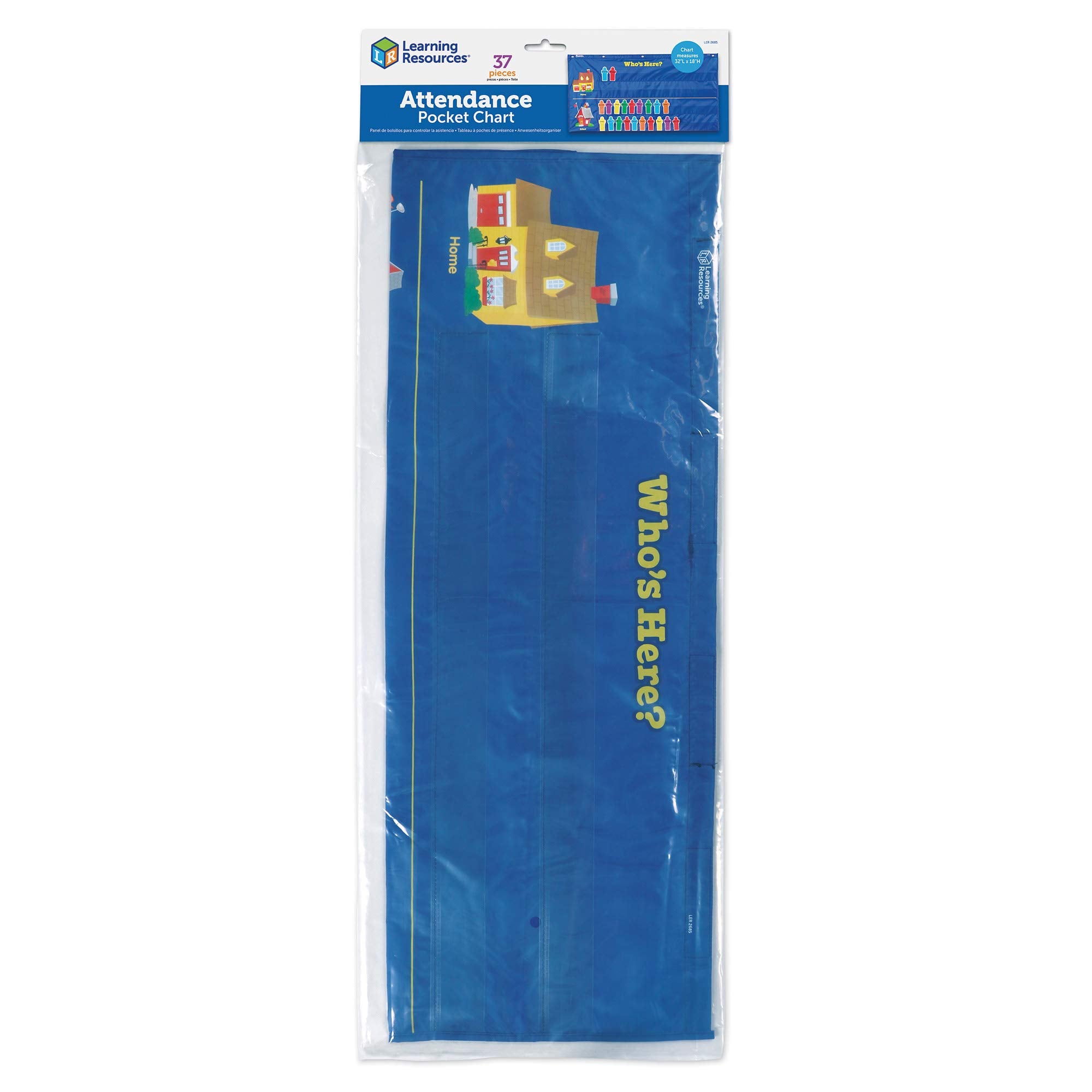 Learning Resources Helping Hands Pocket Chart, Classroom Organization, Teacher Accessories, 36 Cards