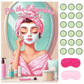 Vusnud Pin The Cucumber Spa Party Game, Spa Theme Birthday Party Decorations Supplies Activities for Women