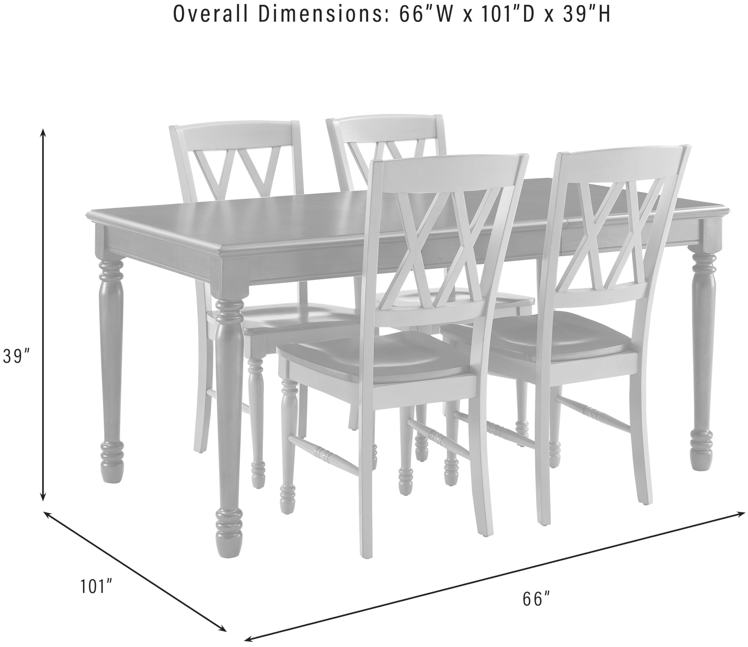 Crosley Furniture Shelby 5-Piece Traditional Dining Table Set for 4, Dinner Tables with Kitchen Chairs, Distressed Teal/Dark Cherry