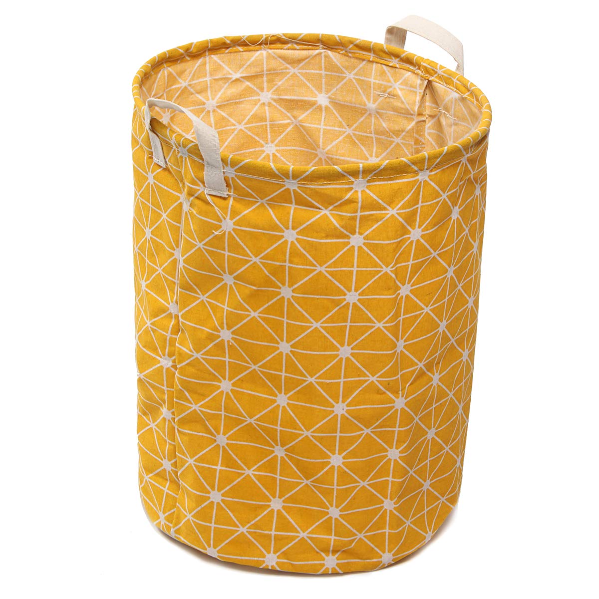 STORE77?Storage Bins Nursery Hamper Canvas Laundry Basket Foldable with Waterproof PE Coating Large Storage Baskets Gift Baskets