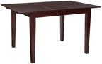 East West Furniture MLT-MAH-T Milan Dining Room Table - a Rectangle kitchen Table Top with Butterfly Leaf, 36x54 Inch, Mahogany