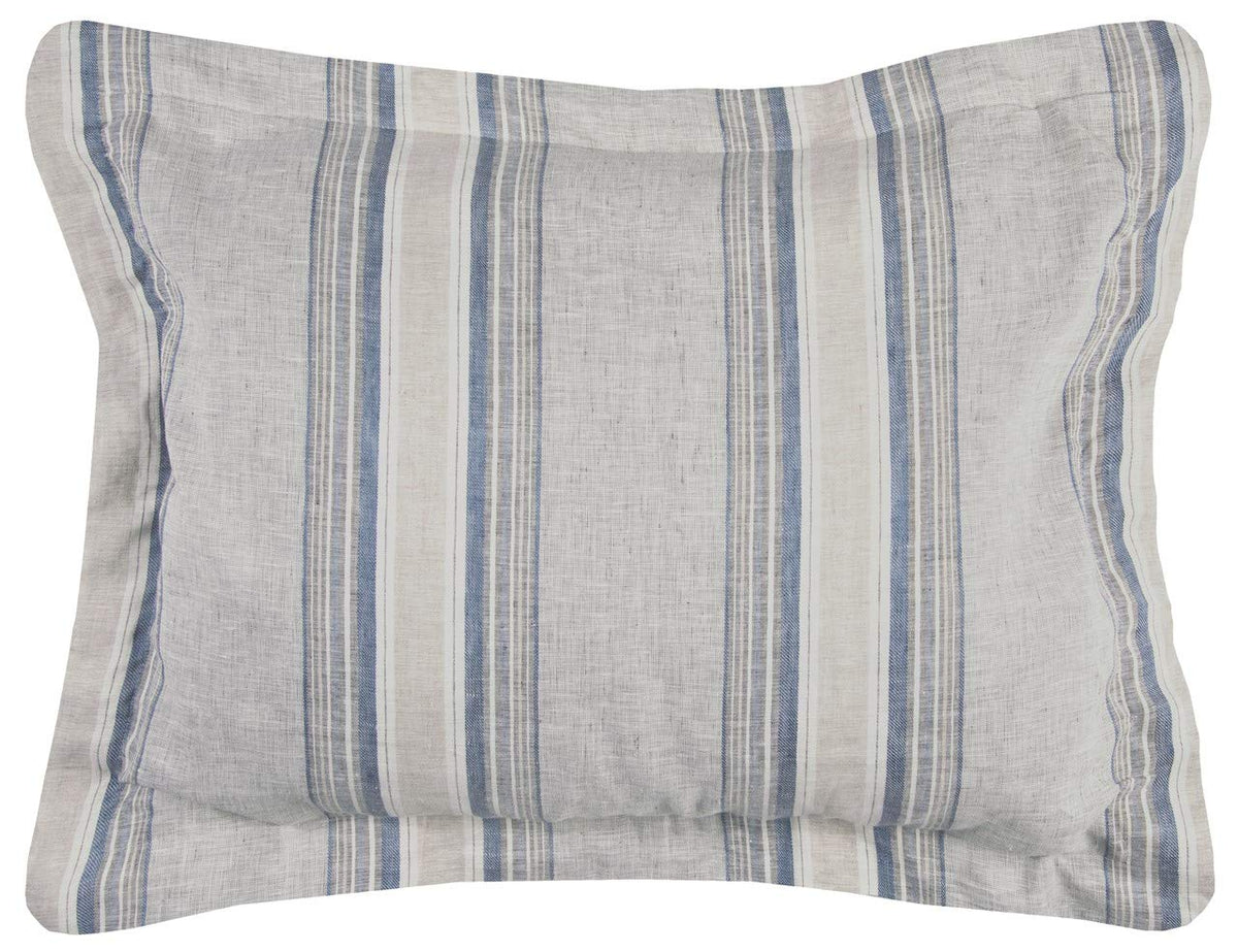 Rizzy Home | Bt4008 | Duvet | 98&quot;X98&quot; Blue/Neutral/Gray Stripee