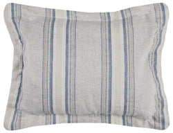 Rizzy Home | Bt4008 | Duvet | 98"X98" Blue/Neutral/Gray Stripee