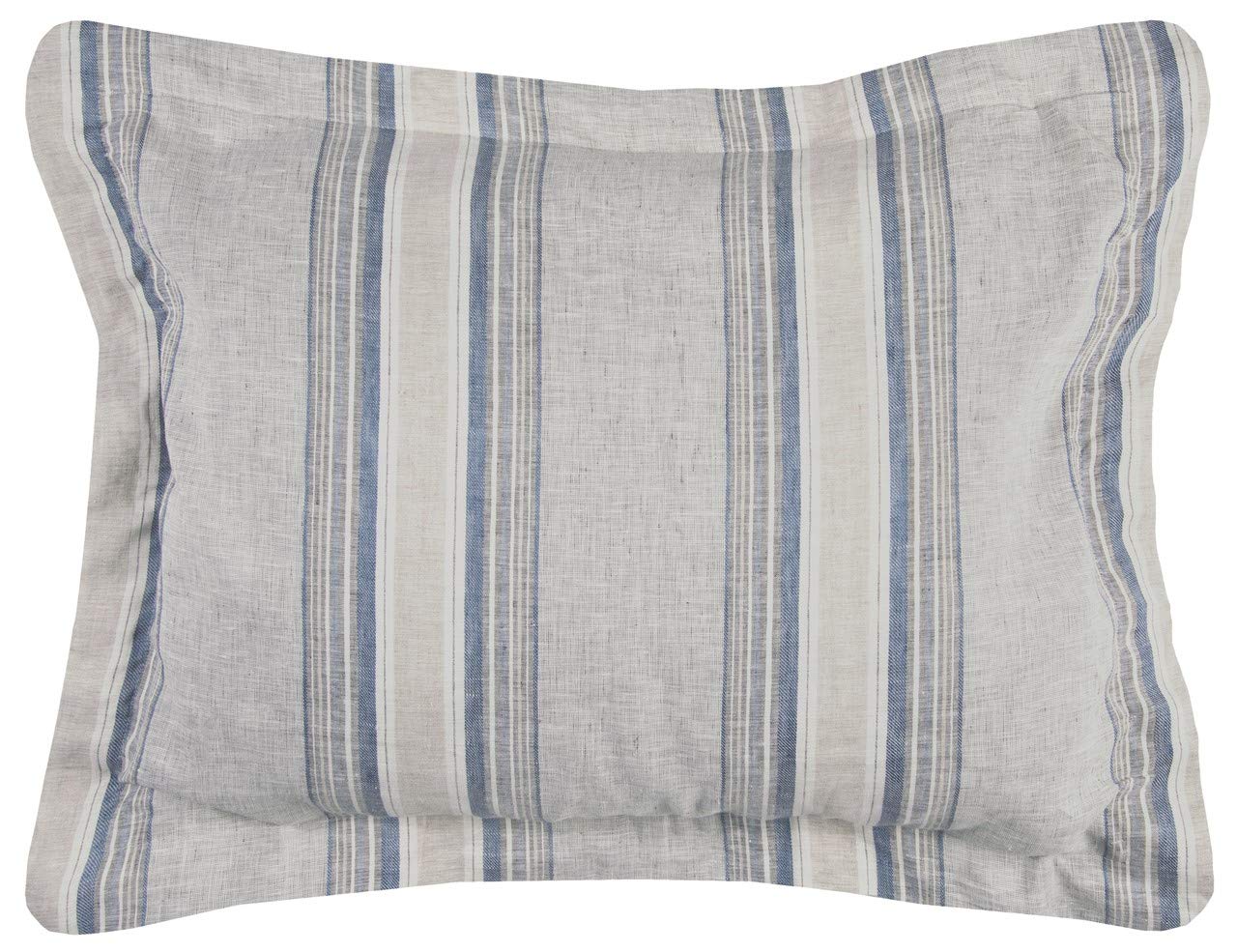 Rizzy Home | Bt4008 | Duvet | 98"X98" Blue/Neutral/Gray Stripee