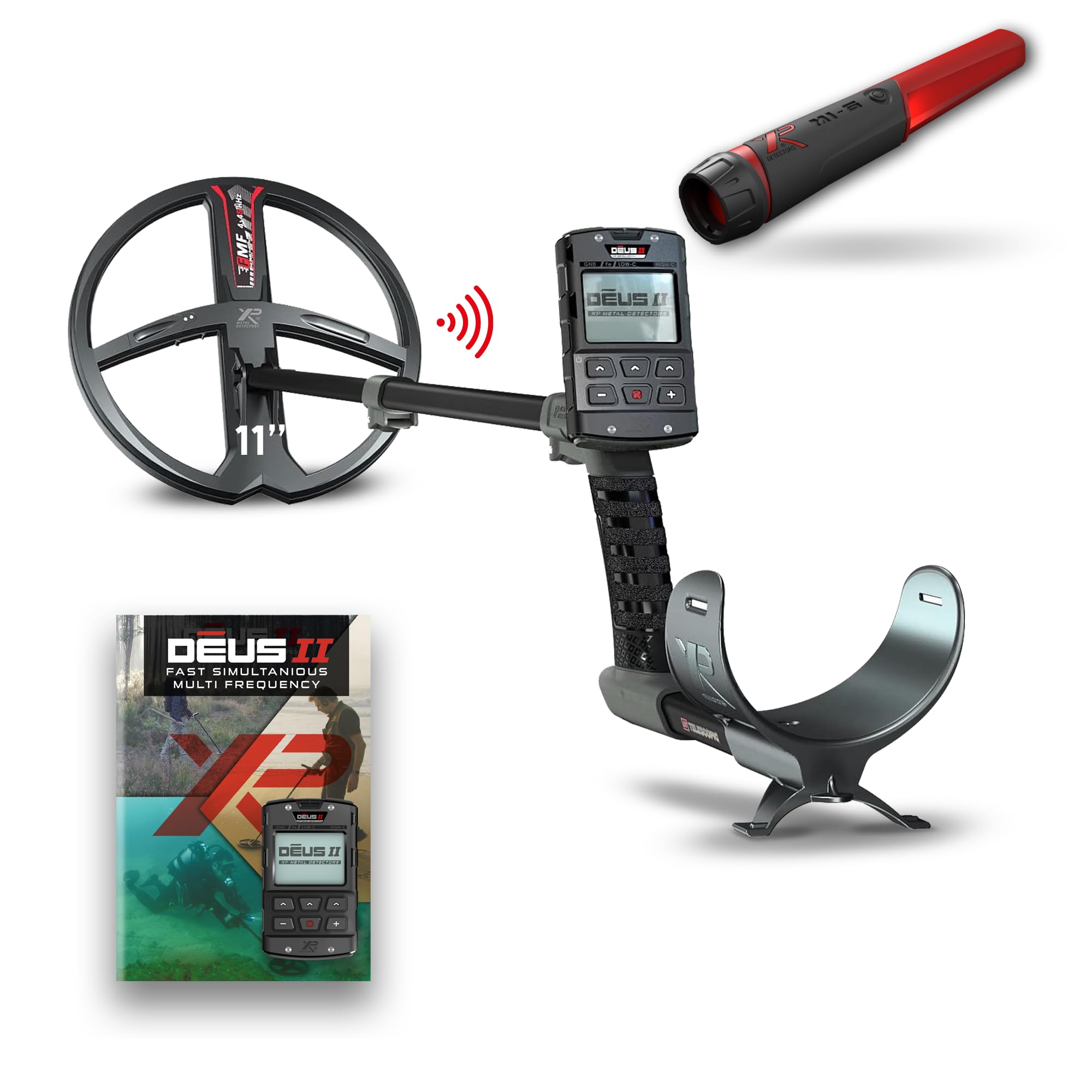 Xp Deus Ii Rc - 11' Fmf Coil With Mi-6 Pinpointer - Waterproof And Multifrequency Metal Detector With Xp Deus Ii Remote Control