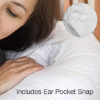 DMI Side Sleeper Pillow Pillowcase White Cotton Blend Zipper Snap Enclosure 17 x 14 x 5in