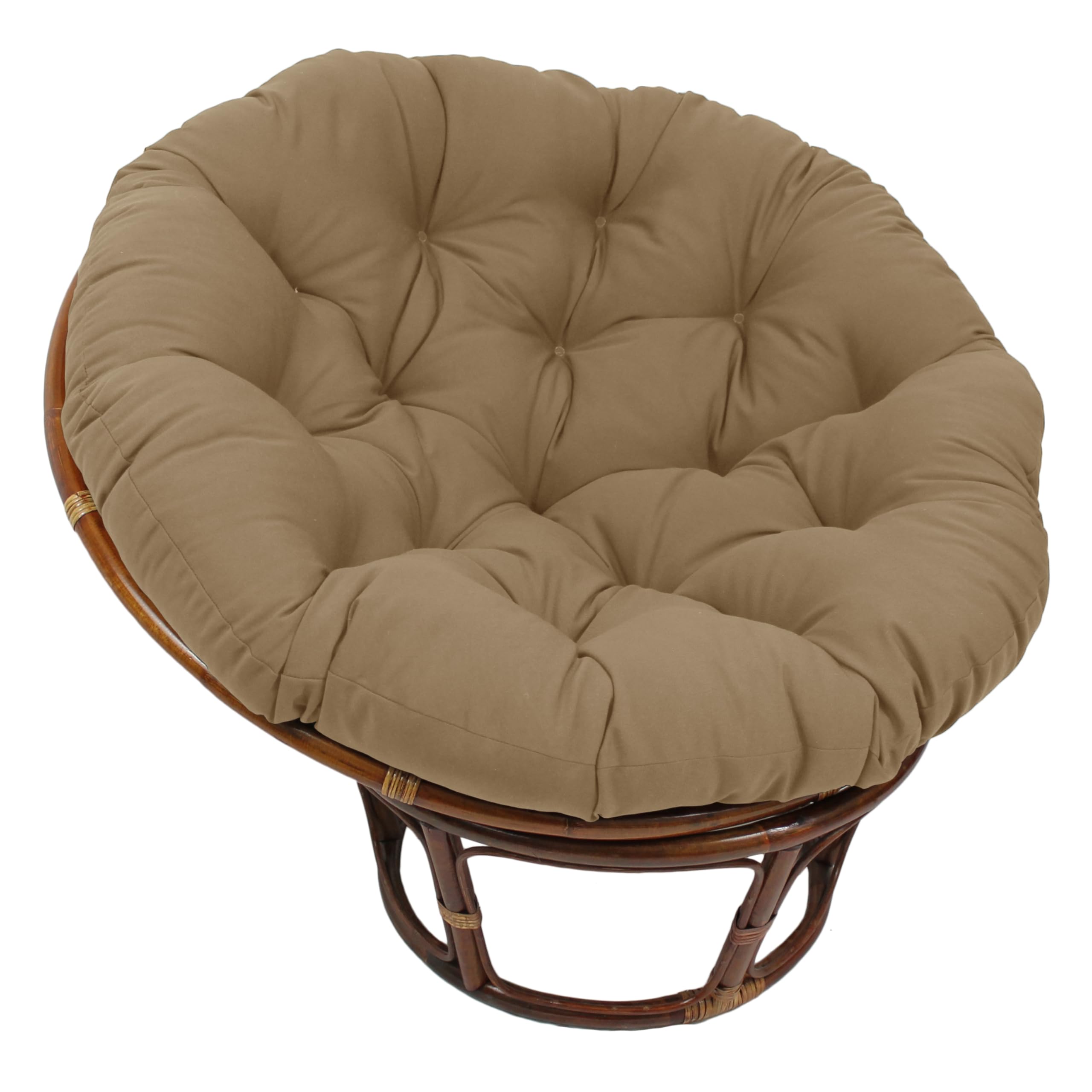 Blazing Needles Twill Papasan Cushion, 52&quot; x 6&quot; x 52&quot;, Toffee