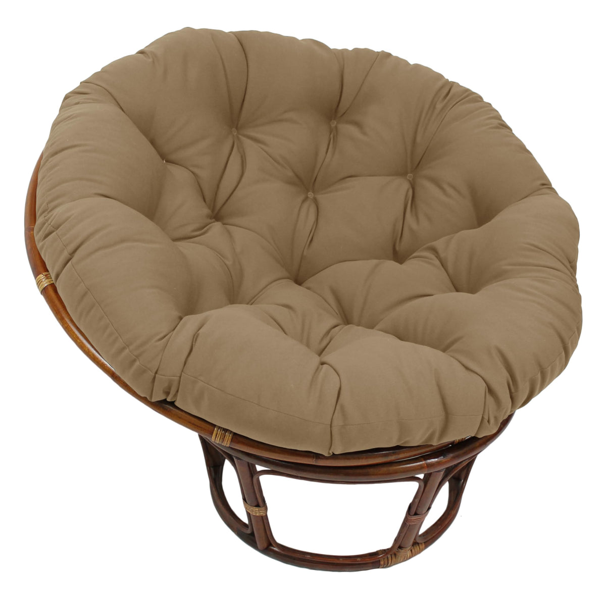 Blazing Needles Twill Papasan Cushion, 44&quot; X 6&quot; X 44&quot;, Toffee