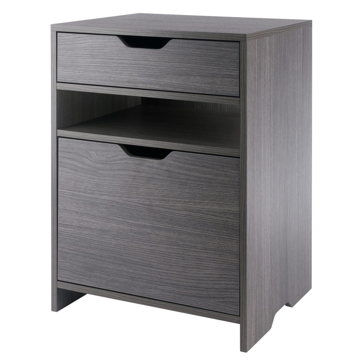 Winsome Wood Nova Filing Storage Cabinet - Charcoal