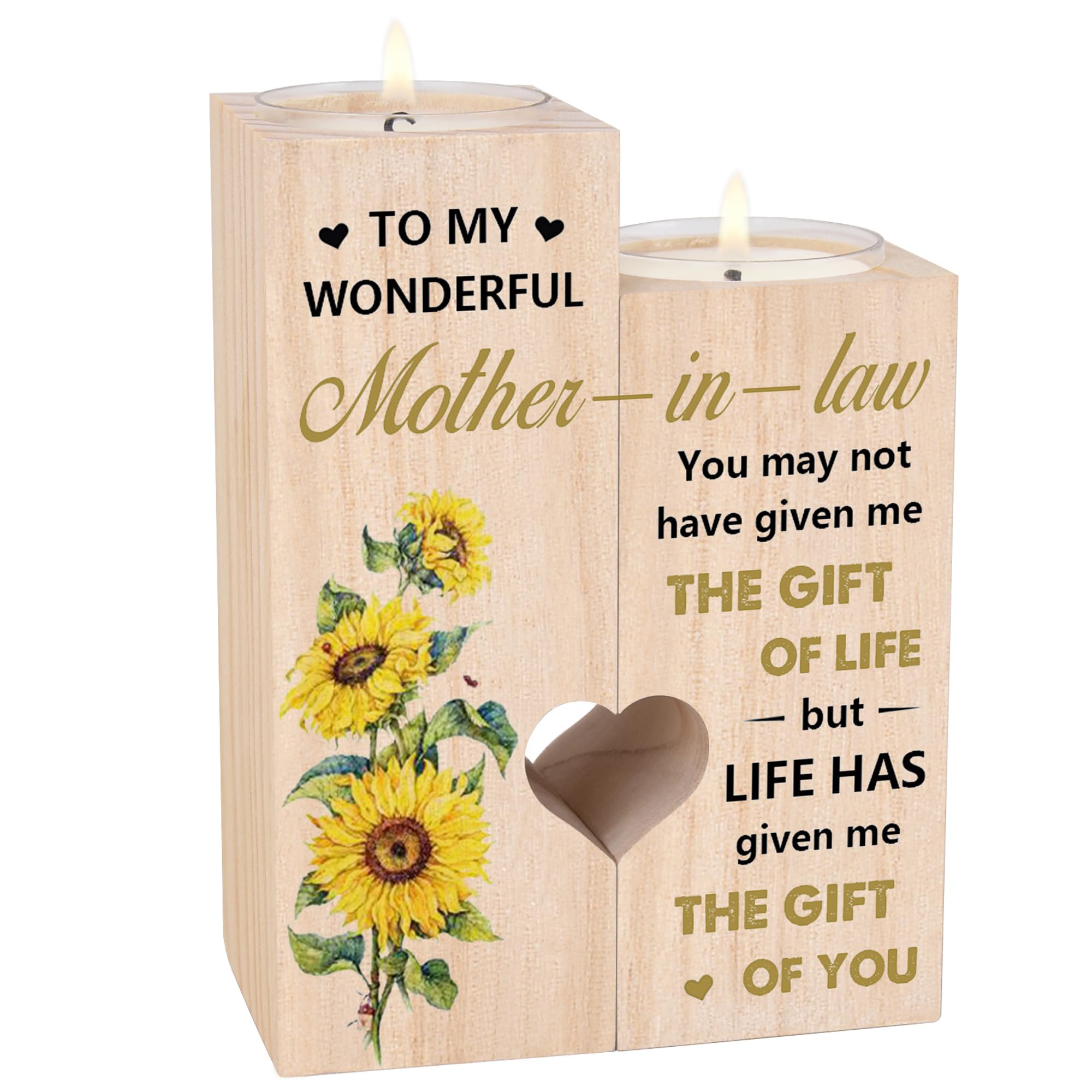 Mother in Law Gift, Candlestick - Gifts for Mother in Law, Mothers Day Christmas Birthday Gifts for Mother-in-Law, Mother of Th