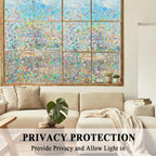 3D Prism Window Film,Transparent Decorative Glass Film Window Door Tint Sun Catcher Film,Rainbow Effect Static Cling Heat Contro
