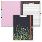 Rimilak Spiral Clipboard Folio With Refillable Lined Notepad, 14.5 X 9.8Inch, Hardcover Clipboards With 5 Interior Pockets, Elas
