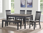 Steve Silver Raven Noir Two-Tone Ebony and Driftwood Side Chair (Set of 2)