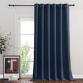 NICETOWN Blackout Navy Blue Curtain 102 inches Long, Grommet Thermal Insulated Room Divider Drape Extra Wide Window Treatment fo