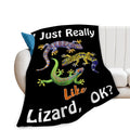 Lizard Blanket Cozy Plush Reptiles Animal Gifts Lovers Throw Blanket Flannel Fleece Ultra Soft Fuzzy Cute Gecko Party Blankets F