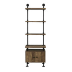 Acme Furniture Acme Ensata II Side Pier, Rustic Oak & Black Finish Cabinet