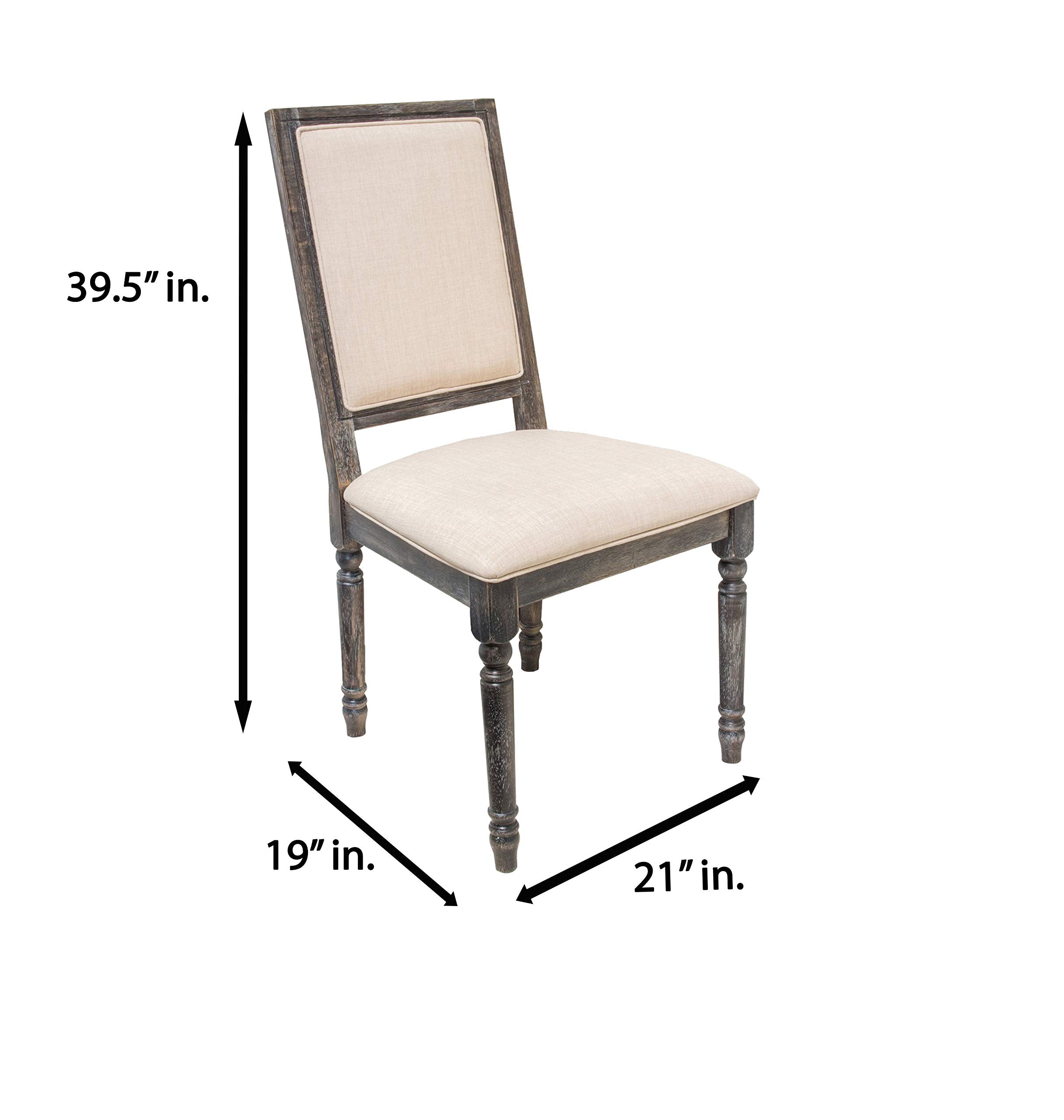 Best Master Furniture Upholstered Dining Chair - Set Of 2, Grey