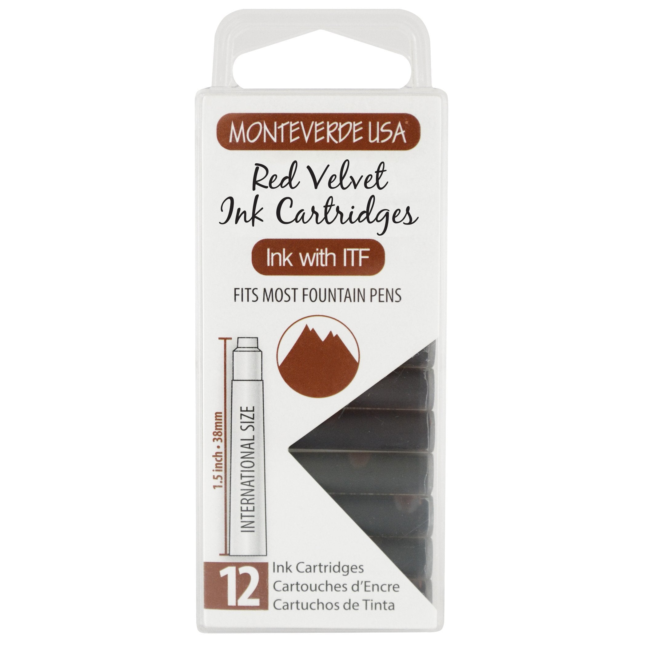 Monteverde Ink Cartridge (Standard Size), Red Velvet
