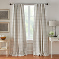 Elrene Home Fashions Brighton Windowpane Plaid Blackout Window Curtain, Living Room and Bedroom Drape with Rod Pocket Tabs, 52''
