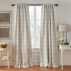 Elrene Home Fashions Brighton Windowpane Plaid Blackout Window Curtain, Living Room and Bedroom Drape with Rod Pocket Tabs, 52''