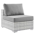 Modway EEI-4298-LGR-GRY Convene Outdoor Patio Chair Armless, Light Gray Gray