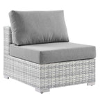 Modway EEI-4298-LGR-GRY Convene Outdoor Patio Chair Armless, Light Gray Gray