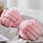 Namalu 2 Pieces Plush Knot Ball Pillows Decorative Round Throw Knotted Pillows Aesthetic Stuffed Pillows for Stress Relieving Be