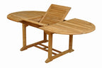 Anderson Teak Patio Lawn Garden Furniture Bahama 87" Oval Extension Table Extra Thick Wood