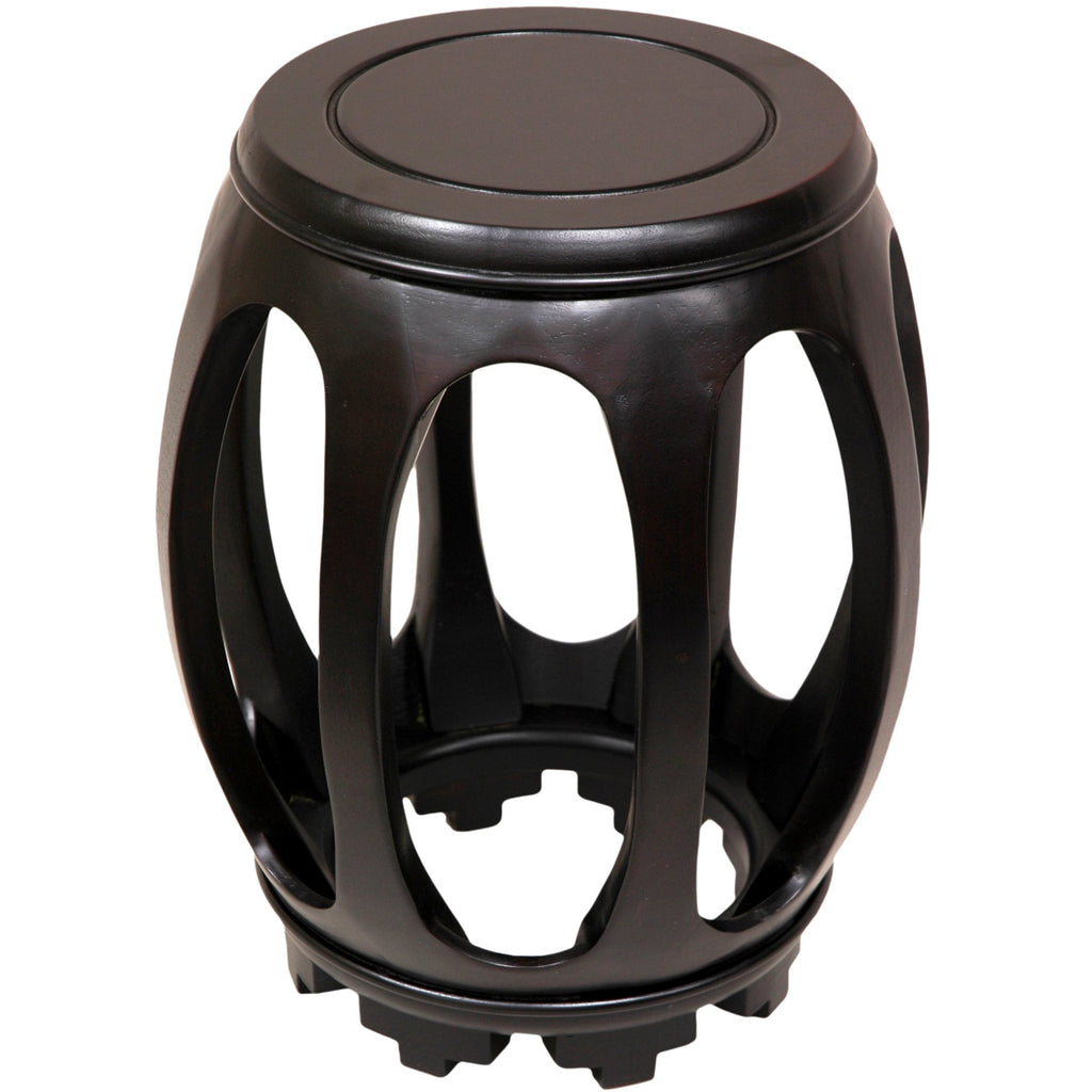 Red Lantern Rosewood Circular Stand - Rosewood