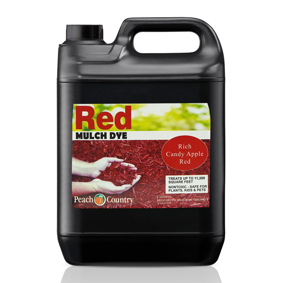 Peach Country Premium Red Mulch Color Concentrate - 11,200 Sq. Ft. - Pure Red Mulch Dye Spray (1 Gallon, Red)