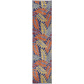 Nourison Aloha Indoor-Outdoor Navy Multicolor 2'3' X 8' Area Rug, Easy Cleaning, Non Shedding, Bed Room, Living Room, Dining Ro