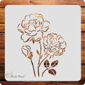 Kachi Pencil Flower with Tree Stencils for Art, Craft and Painting, Size 6x6 inch Reusable Stencil for Painting, Fabric, Glass,