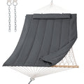 Suncreat Hammocks For Outside, Two Person Hammock For Patio, Garden, Porch, Outdoor, Dark Grey