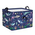Clastyle Fish Sea Turtle Baby Basket Ocean Coral Seaweed Starfish Toy Book Shelf Basket Waterproof Pool Toy Beach Towel Storage 