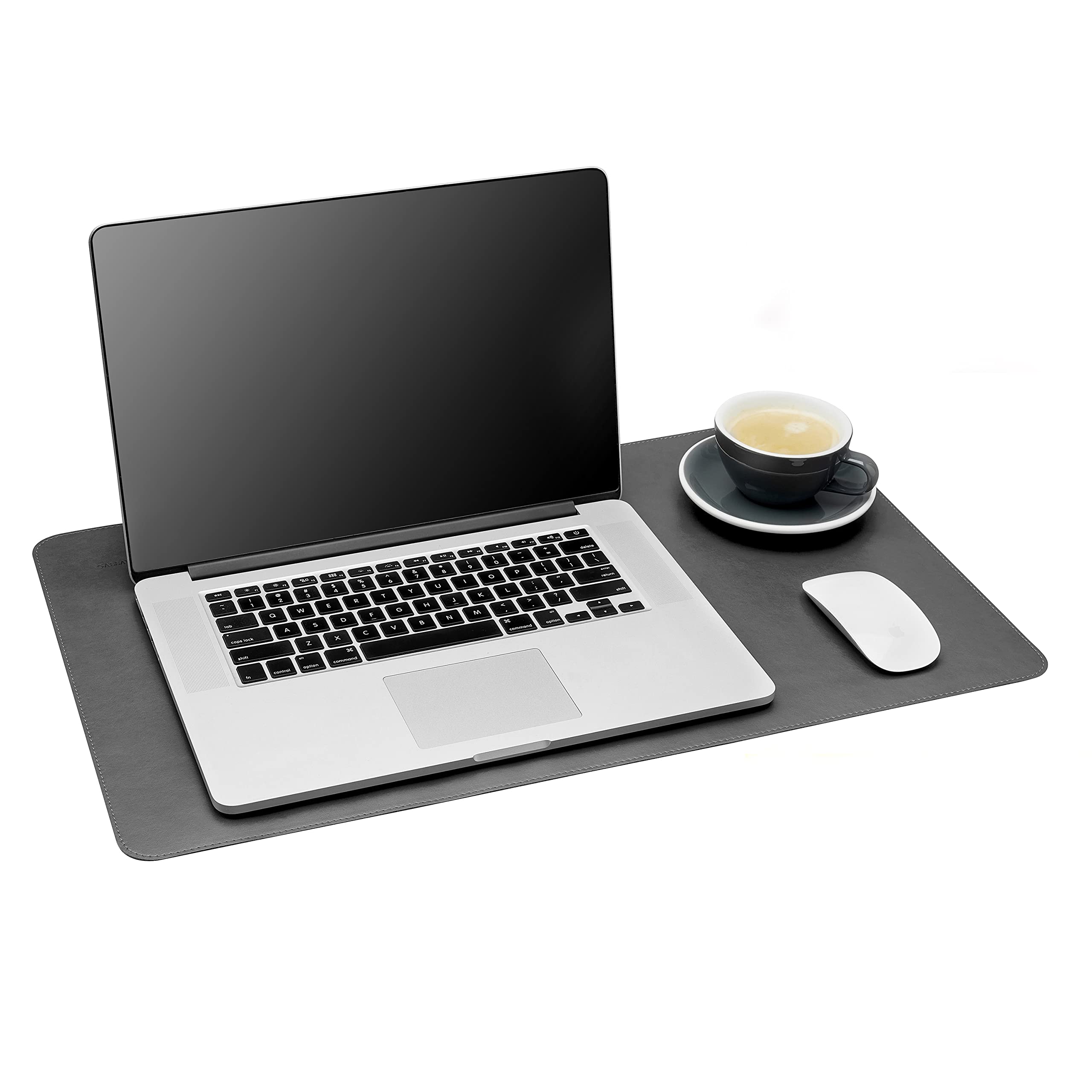 Gallaway Leather Desk Mat,Desk Writing Pad - Office Desk Pad, Medium 24' X 14' Gray, Desk Mats On Top Of Desks, Gift Ready Ele